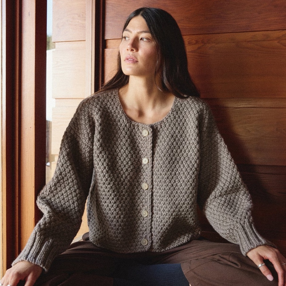 First Rite Quinn Cardigan in Bark